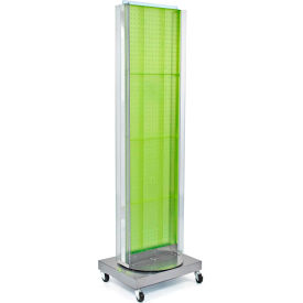 Pegboard Floor Stand with 5" C Channel Sliding, 16"W x 66"H, GN, 1 Pc