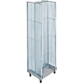 H-Shaped Pegboard Display W/Wheel Base, 16"W x 60"H, CLR, 1 Pc