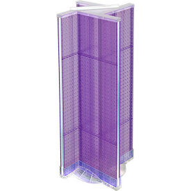 Pinwheel Pegboard Display With Rotating Base, 13.5"W x 44"H, Purple, 1 Piece