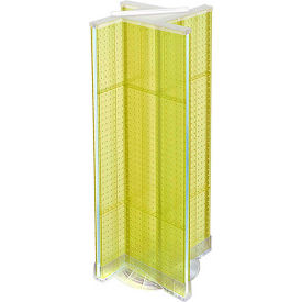 Pinwheel Pegboard Display with Rotating Base, 13.5" x 44", Yellow, 1 Piece