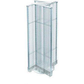 Pinwheel Pegboard Display With Rotating Base, 13.5"W x 44"H, Clear, 1 Piece