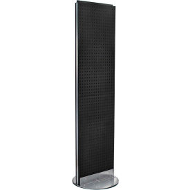 Pegboard Floor Stand, 16"W x 60"H, Black, 1 Pc