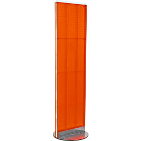 Pegboard Floor Stand, 16"W x 60"H, Orange, 1 Pc