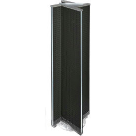 Pinwheel Pegboard Display With Revolving Base, 13.5"W x 60"H, Black, 1 Piece