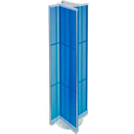 Pinwheel Pegboard Display with rotating base, 13.5"W x 60"H, Blue, 1 Piece