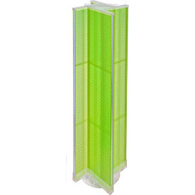 Pinwheel Pegboard Display with Rotating Base, 13.5" W x 60" H, Green, 1 Piece
