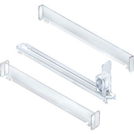 10 Compartment Tall Spring-Loaded Pusher Track Kit, CLR, 1-Pack