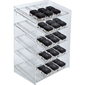 20 Compartment Cosmetic Display, 12"W x 18.5"H x 8.5"D, CLR, 1 Pc