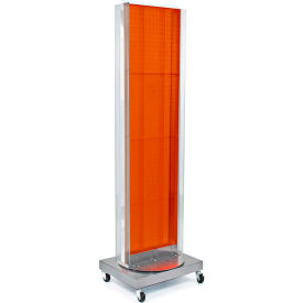 Pegboard Floor Stand with 5" C Channel Sliding, 16"W x 66"H, RG, 1 Pc