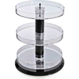 3-Tier Open Round Tray With No Dividers, 2"H, Clear, 1 Piece
