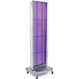 Pegboard Floor Stand W/5" C Channel Sliding, 16"W x 66"H, PL, 1 Pc