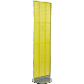 Pegboard Floor Stand, 16"W x 60"H, Yellow, 1 Piece