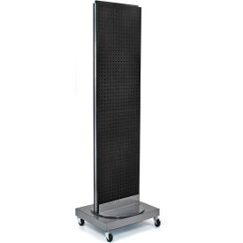 Pegboard Floor Stand, 16"W x 66"H, Black, 1 Pc