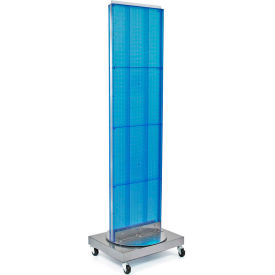 Pegboard Floor Stand, 16"W x 66"H, Blue, 1 Pc