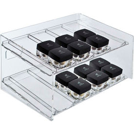 8 Compartment Cosmetic Display, 12"W x 6.5"H x 8"D, CLR, 1 Pc