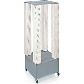 Multi-Tower Pegboard Floor Display, 20"W x 64"H x 20"D, WH, 1 Pc