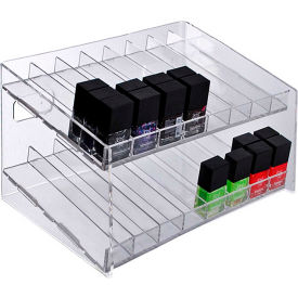 16 Compartment Cosmetic Display, 12"W x 7.5"H x 8"D, CLR, 1 Pc
