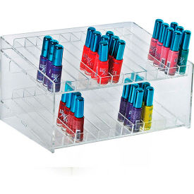 24 Compartment Cosmetic Display, 12"W x 6.5"H x 8.5"D, CLR, 1 Pc