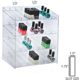 Nail Polish Display, 12"W x 14.5"H x 8.5"D, CLR, 1 Pc