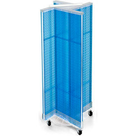 Pinwheel Pegboard Display with Wheel Base, 13.5"W x 44"H, BL