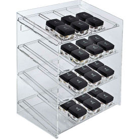 16 Compartment Cosmetic Display, 12"W x 14.5"H x 8.5"D, CLR, 1 Pc
