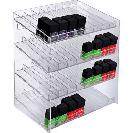 32 Compartment Cosmetic Display, 12"W x 14.5"H x 8.5"D, CLR, 1 Pc
