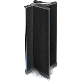 Pinwheel Pegboard Display with Round Base, 13.5"W x 44"H, Black, 1 Piece