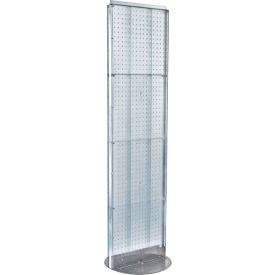 Pegboard Floor Stand, 16"W x 60"H, CLR, 1 Pc