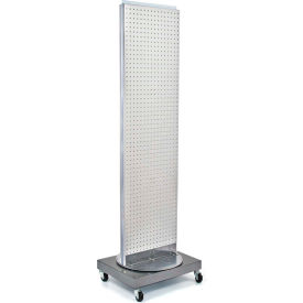 Pegboard Floor Stand, 16"W x 66"H, WH, 1 Pc
