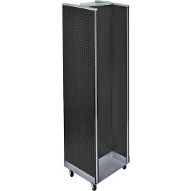 H-Shaped Pegboard Display with Wheel Base, 16"W x 60"H, Black, 1 Piece