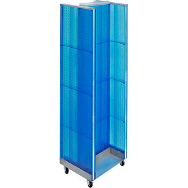 H-Shaped Pegboard Display with Wheel Base, 16"W x 60"H, BL, 1 Pc