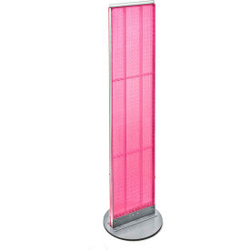 Pegboard Floor Stand, 13.5"W x 60"H, Pink, 1 Piece