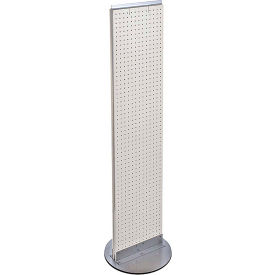 Pegboard Floor Stand, 13.5"W x 60"H, WH, 1 Pc