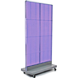 Pegboard Floor Display, 32"W x 60"H, Purple, 1 Piece