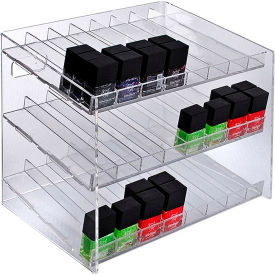 24 Compartment Cosmetic Display, 12"W x 10.5"H x 8"D, CLR, 1 Pc