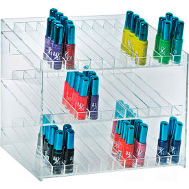26 Compartment Cosmetic Display, 12"W x 10.5"H x 8.5"D, CLR, 1 Pc