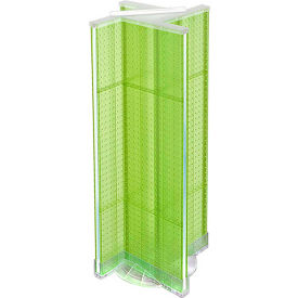 Pinwheel Pegboard Display With Rotating Base, 13.5"W x 44"H, Green, 1 Piece