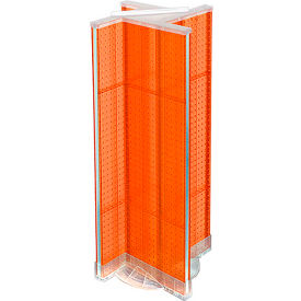 Pinwheel Pegboard Display with Round Base, 13.5" Width x 44" Height, Orange Color, 1 Piece