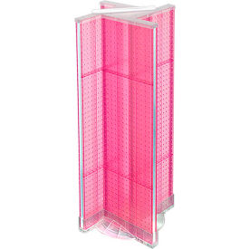 Pinwheel Pegboard Display with Rotating Base, 13.5"W x 44"H, Pink, 1 Piece