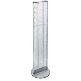 Pegboard Floor Stand, 13.5"W x 60"H, CLR, 1 Pc