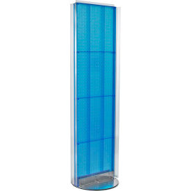 Pegboard Floor Stand with 5" C Channel Sliding, 16"W x 60"H, Blue, 1 Pc