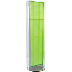 Pegboard Floor Stand W/5" C Channel Sliding, 16"W x 60"H, GN, 1 Pc