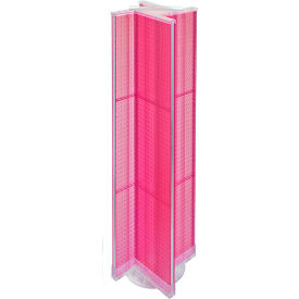 Pinwheel Pegboard Display with Rotating Base, 13.5"W x 60"H, Pink, 1 Pc