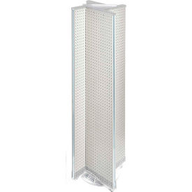 Pinwheel Pegboard Display with Rotating Base, 13.5" x 60", White, 1 Piece