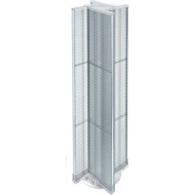 Pinwheel Pegboard Display With Rotating Base, 13.5"W x 60"H, Clear, 1 Piece