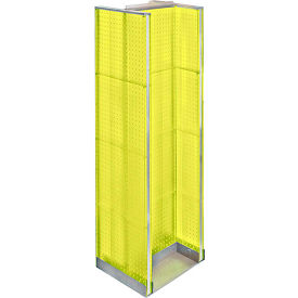 Global Approved H-Shaped Pegboard Display, 16"W x 60"H, Yellow, 1 Piece