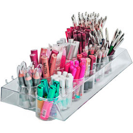 12 Cup Cosmetic Display, 15.75"W x 2.5"H x 7"D, CLR - Pkg Qty 2