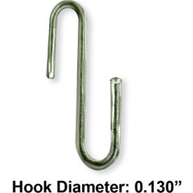 Curve Hook For Gridwall, 0.5"W x 2.25"L, Metal - Pkg Qty 20