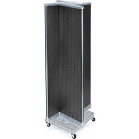 Pinwheel Pegboard Display With Wheel RB, 16"W x 60"H, Black, 1 Piece