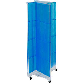 Pinwheel Pegboard Display with Wheels, 16"W x 60"H, BL, 1 Pc